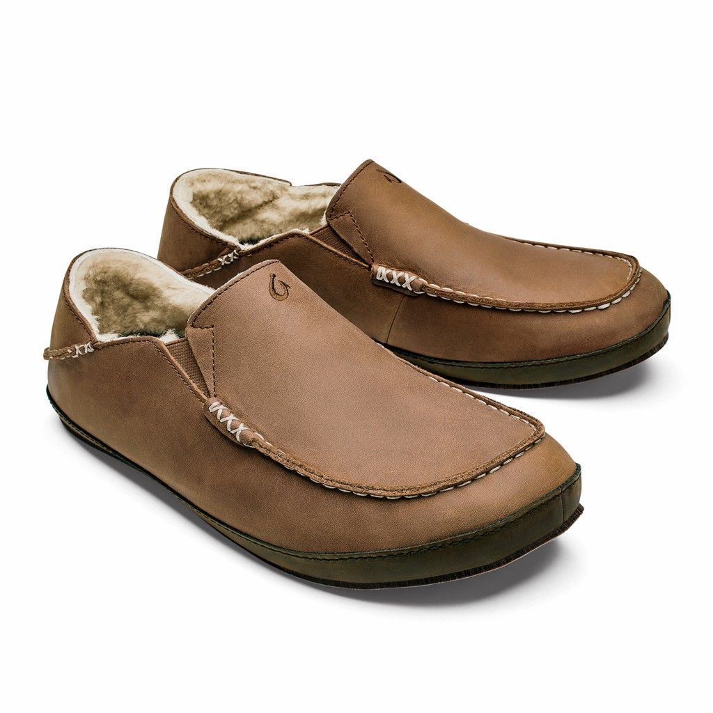 Zapatos Olukai Moloā Slipper - Pantuflas Hombre Cafes 20724-689